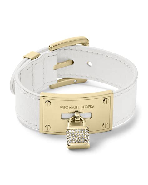 michael kors leather padlock bracelet|michael kors bracelets.